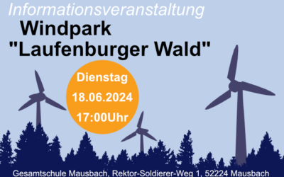 Informationsveranstaltung „Windpark Laufenburger Wald“